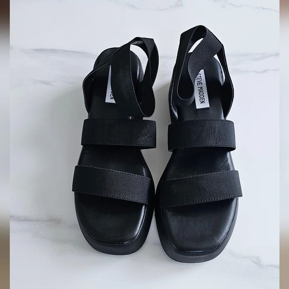 Steve Madden Platform Elastic stretch strap sandals - Picture 2 of 5